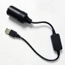 Cable adaptador USB de 12V - Módulo de conexión de dispositivos electrónicos para vehículos, compatible con carga rápida y conexión de múltiples dispositivos - Diseño compacto, fácil instalación - Negro - Ver 4