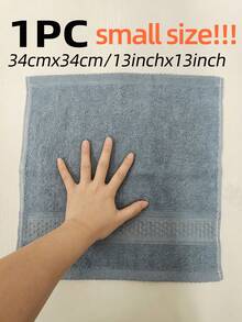 Optional 1pc/4pcs Towel Set/4pcs Small Square Towel, Terry Cotton-Absorbent Material-Suitable For Bathroom, Facial Care, Hand And Body Wiping, Home Decor, Kitchen Decor, Back To School Season, Autumn Decor - Baby Blue - View 13
