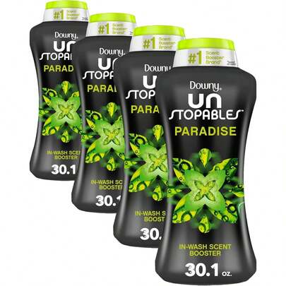 Downy Unstopables In Wash Scent Booster Beads, Paradise Scent, 30.1 Oz, For Odor Protection, Downy Scent Booster Beads, Scent Boosters (Pack Variant 1