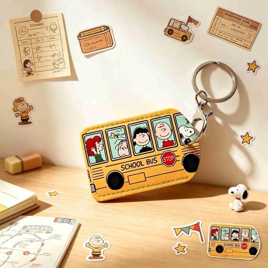 1 buah Gantungan Kunci Bus Snoopy Baru 2026, Sangat Praktis, Dapat Digunakan Untuk Penyimpanan Sehari-hari, Dapat Digantung di Tas, Kunci, Ransel dan Dekorasi Lainnya, Cocok Sebagai Hadiah Kejutan Untuk Teman dan Keluarga (Model Acak) - MultiWarna - View 1