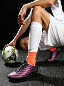 1 Pair, New Summer Outdoor Sports Track & Football Leg Sleeve Socks, Double-Layer Breathable High Elastic Mesh Shin Guard Sleeves With Reinforced Elastic Insert Pocket - Multicolor - View 4