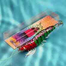 ANFS 1pc Squid Jig Fishing Lure Artificial Bait For Octopus Cuttlefish, Wood Shrimp Squid Hook, Saltwater Hard Bait - Multicolor - View 13
