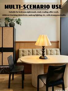 1pc USB Powered Minimalist Desk Lamp, Modern Ins Style Vintage Creative High-End Simple Decor Night Light For Bedroom Bedside Room Desktop - Black - View 3