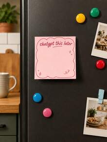 4/1pc Funny "ChatGPT Processing Later" Sticky Notes, Self-Adhesive AI Theme Memo Pad, Message Notes, Creative Gag Gift, Suitable For ChatGPT Enthusiasts, Tech Office Daily Planning, ChatGPT Label System, Humorous Stationery, Desk Decor, Back To School Supplies - one-size - View 3