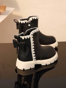 Children's Boots New Style Single Lining Anti-Slip Casual Boots - Black - View 1