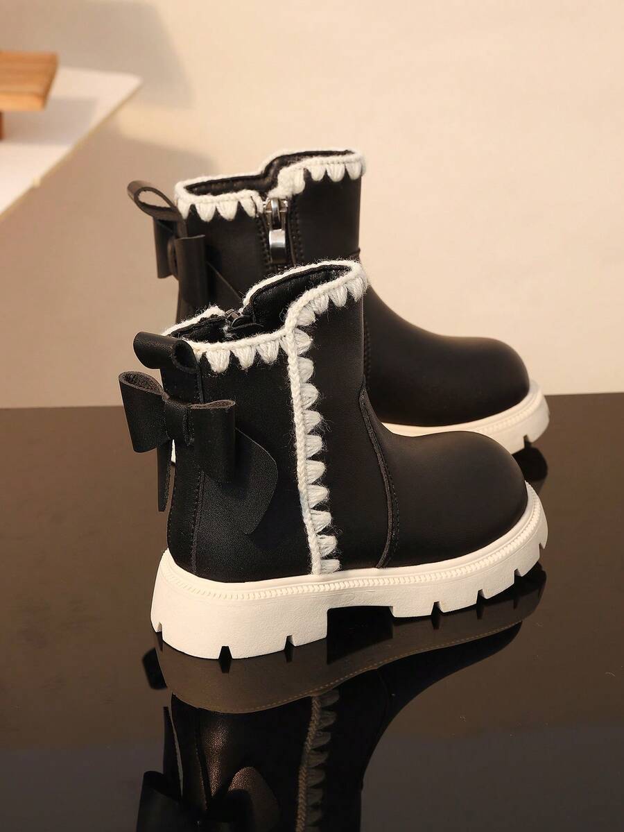 Children's Boots New Style Single Lining Anti-Slip Casual Boots - Black - View 1