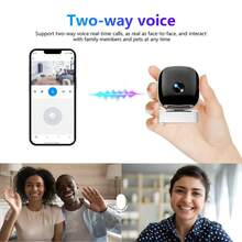 1pc 1080P Full HD Smart Wireless Security Camera With Clear Color Night Vision, One-Way Audio Recording And Advanced Motion Detection, Suitable For Security Monitoring, Home Security And Outdoor Use For Elderly Or Pets (Battery Not Included) - Multicolor - View 5