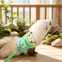 1pc Ferret Leash Caterpillar Design Cartoon Vest-Style Adjustable Outdoor Pet Walking Harness - Multicolor - View 9
