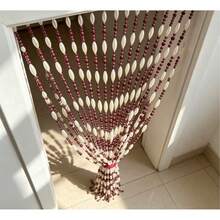 20 Strands Wine Red,90*180cm,Gradient Multi-Color Acrylic Gourd Beaded Door Curtain Entryway Partition - 90 X 180 cm - View 3