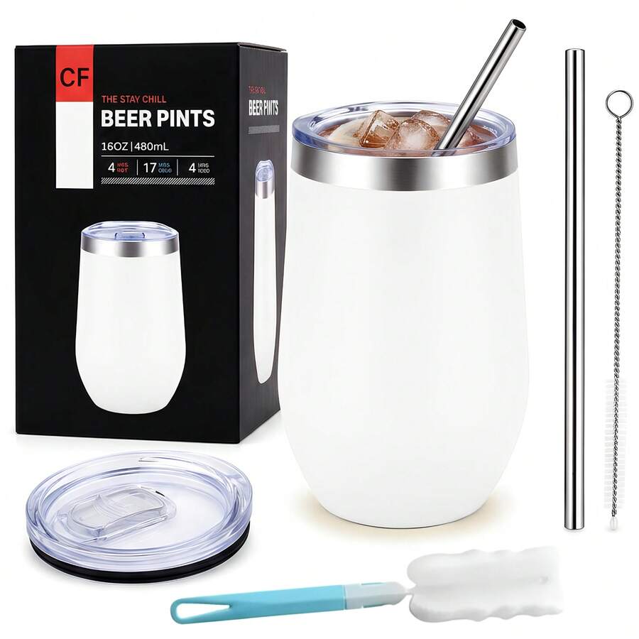 Vacuum Flasks & Thermoses - White - View 1