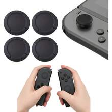 4 Gomas Para Joycon Refaccion Joystick Silicon Capuchon - Negro - Ver 1