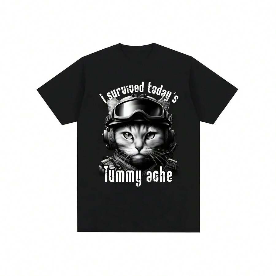 Maglietta divertente Fanin Thousand Yards Cat Eye, maglietta da donna stile retrò Harajuku, streetwear casual taglie forti per uomo e donna - forma - Visualizzare 1