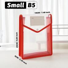 A4/B5 Transparent Snap-Button Expandable File Bag,Durable Multi-Color PP Folding Pockets,Lightweight Waterproof Storage For Students & Office,Cute Campus Stationery Organizer,Daily Commute,Study Group,Travel Essential - Vertical - View 28