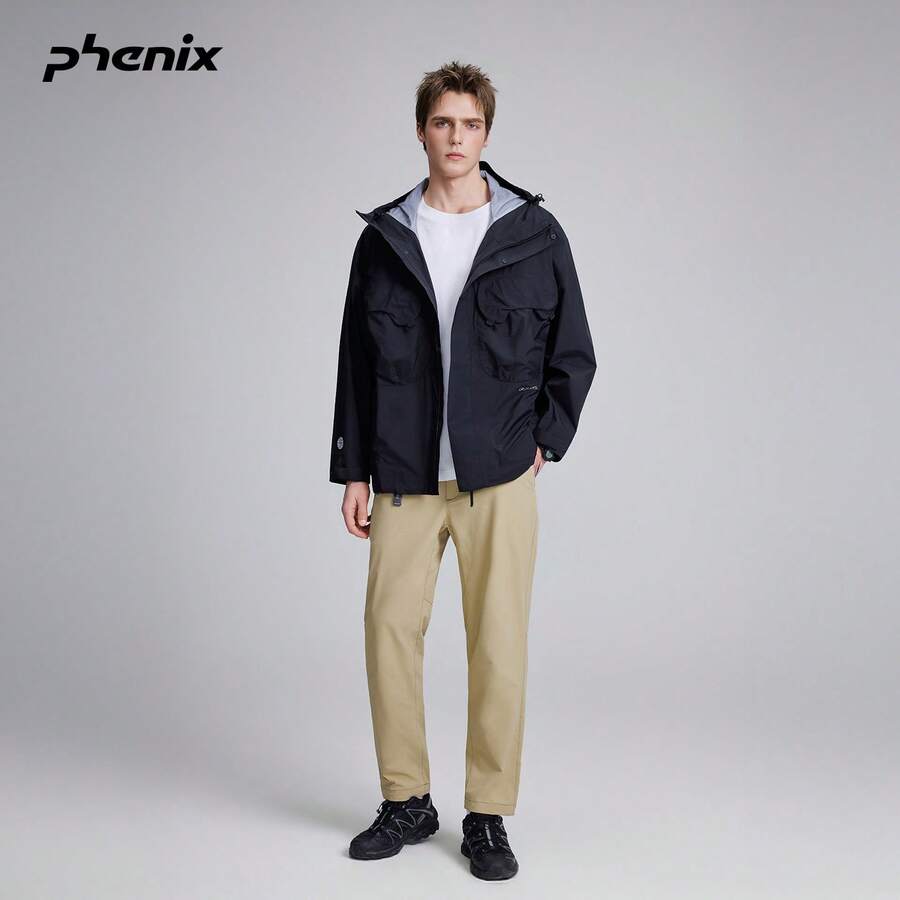 Phenix ALK Outdoor 3L Woven Jacket Men 2026SS Waterproof Windproof Softshell Coat - Black - View 1