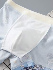 4pcs/Pack Celana Dalam Boxer Anak Laki-Laki Nyaman dan Lembut dengan Motif Kartun - MultiWarna - View 8