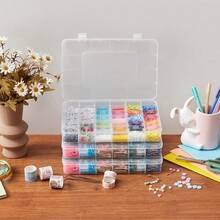 Pack Contains 2 Sorting Storage Boxes With 36 Compartments Each. Equipped With Movable Partition Boards And 5 Label Sticker Sheets, Ideal Storage Holder For Beads, Handmade Supplies And Assorted Jewellery Pieces. - 2 Pieces - View 7