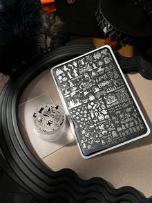 Halloween Nail Art Stamping Plates Pumpkin Skull Black Cat DIY Transfer Template Tool For Nail Salon - Multicolor - View 7