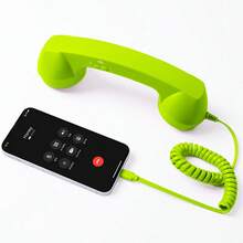Vintage Landline Phone Handset Call Microphone, 3.5mm / Type‑C Direct Plug‑In Handset Microphone With Volume Control Anti‑Tangle Cable For Smartphones - View 16