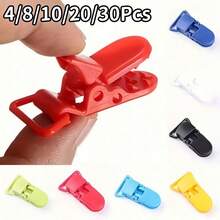 4/8/10/20/30Pcs T-Shaped Plastic Clips With Alligator Clips, These Clips Can Be Used For Handkerchiefs, Towels, Straps, Badges, Durable Multi-Purpose Clips, Suitable For Crafts, Displays, Hanging Decorative Cards (Random Colors, Black, White) - Multicolor - View 2