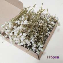 25/50/110件迷你滿天星及其他花卉 HOSY 真實感人造花，卡片製作與 DIY 手作、花瓶填充花、婚禮裝飾花雨、桌面中心裝飾、乾花風格仿真花、星空花枝室內植物，適合婚禮使用 - 呼吸花 - 查看 17