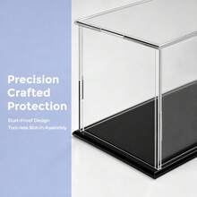 1件透明壓克力展示盒，多種尺寸，塑膠組裝防塵展示盒，配磨砂黑底座，適用於動作公仔、收藏品、紀念品、雕像、模型 - 多色 - 查看 4