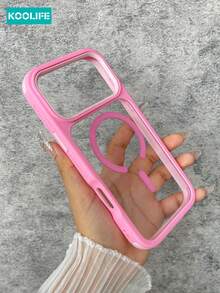 KOOLIFE 奢華防震防摔磁吸 3 合 1 配色透明壓克力 Apple 手機殼，適用於 Phone18pro/18pro Max/17ProMax、16ProMax、15ProMax、14ProMax、13ProMax、17Pro、16Pro、15Pro、14Pro、13Pro、17、16、15、14、13；適合春季週年禮物、生日禮物、畢業禮物、男友/女友生日禮物，男女皆宜 - 粉色 - 查看 5