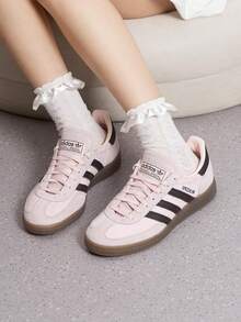 Adidas Women's HANDBALL SPEZIAL W Pink & Brown Colorblock Retro Sports Outdoor Lightweight Sneakers IH1499 - Light Pink/Aurora Brown - View 2