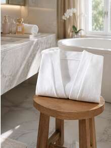 Disposable Bathrobe Unisex Long Portable Hotel Bathrobe Travel Towel Set Suitable For All Seasons Travel And Business Trips 1pc/2pcs/4pcs/6pcs Optional - White - View 3