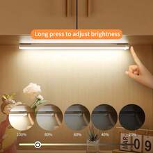 1pc 10/20/30/50cm LED Under Cabinet Light Strip With Motion Sensor, USB Rechargeable, Magnetic Strip, Suitable For Kitchen, Stairs, Hallway, Magnetic Under Cabinet Sensor Light Bar, Cool White/Warm Light Indoor Night Light - Cabinet Light - View 5