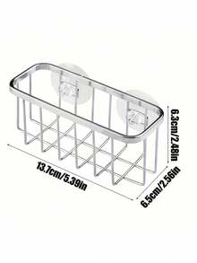 Suction Cup Stainless Steel Sponge Holder, Rust-Proof Wall-Mounted Draining Basket, Kitchen Sponge Soap Brush Storage Rack, Space-Saving Kitchen Bathroom Home Storage Organizer - Multiple Styles - View 6