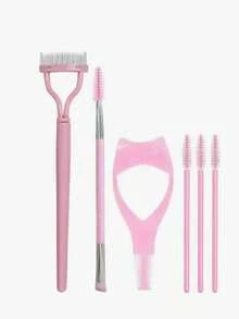 1pc 3-In-1 Mascara Brush Head, Eyelash Applicator, Suitable For Beginners To Apply Mascara And Eyeliner, Create Natural Non-Clumping Lashes, With Eyelash Separator And Eyelash Tweezers Mascara Edge Brush, Girls Makeup Accessory - Multicolor - View 12