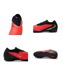 Nike Men's Football Shoes REACTX PHANTOM 6 LOW PRO TF 26 Summer New On-Field Training Turf Football Shoes HJ4123-600 - Bright Deep Red/Black/Bright Deep Red - View 11