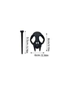 Half Gothic Skull Hair Clip, Cute & Fun Hair Accessory, Fashion Decorative Hair Clip, Suitable For Women And Girls, Daily Wear And Holiday Dress-Up - One Size - View 8