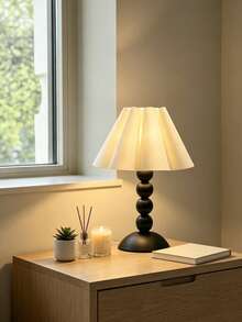 1pc USB Powered Minimalist Desk Lamp, Modern Ins Style Vintage Creative High-End Simple Decor Night Light For Bedroom Bedside Room Desktop - Black - View 9