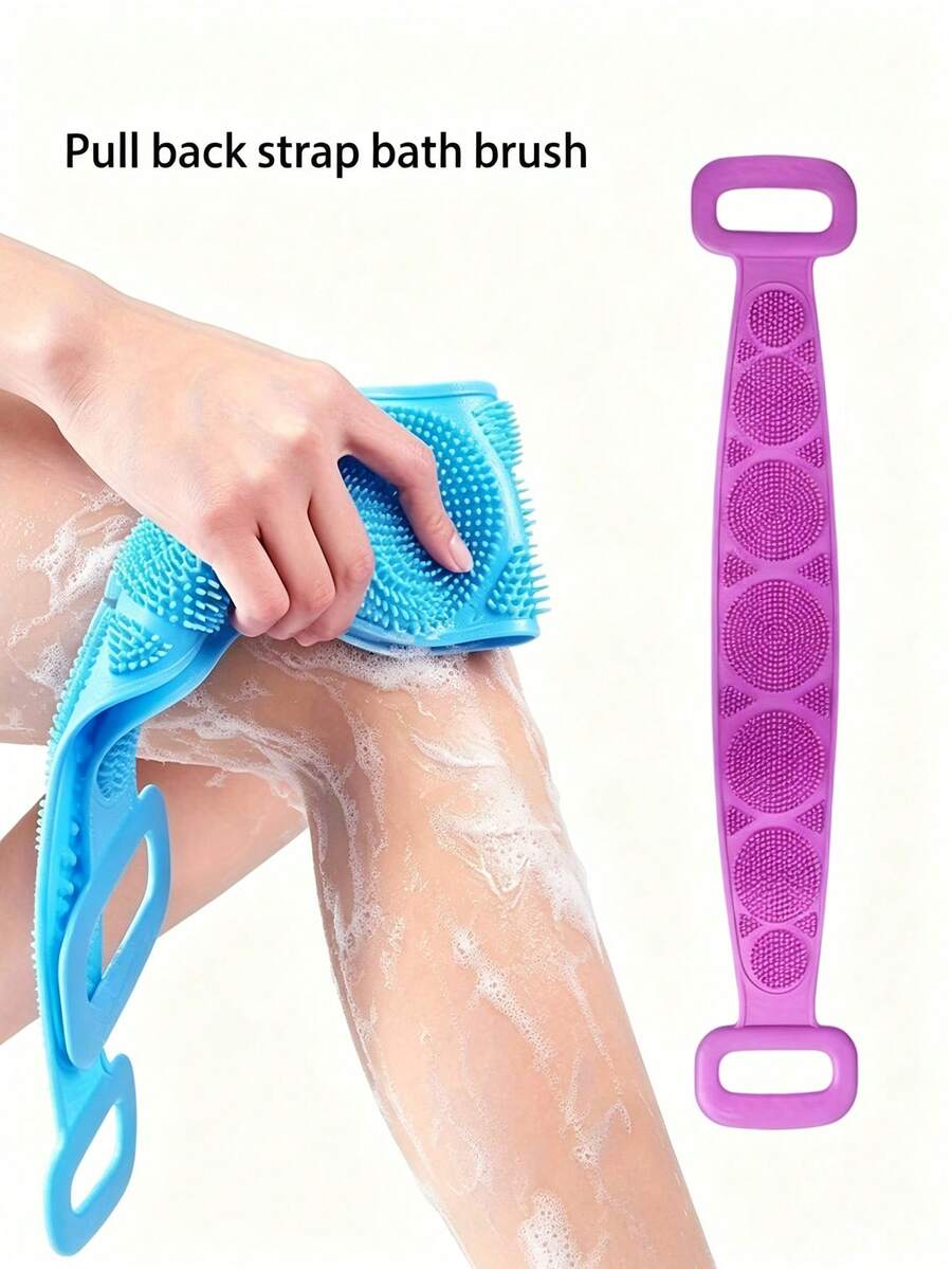 1 pezzo Spazzola da bagno di colore casuale, pulizia completa del corpo senza angoli morti, setole morbide che esfoliano delicatamente e rimuovono la pelle morta, uso asciutto e bagnato per la pulizia e la cura, massaggio della pelle, unisex