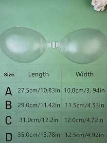 Push Up Self Adhesive Silicone Bra, Backless Strapless Invisible Sticky Bra, Lift Gather Breast Sticky Bra For Wedding Dress Evening Outfits - Silicone Transparent - View 8