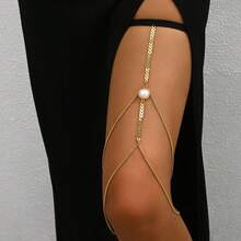 1 buah Rantai Kaki Logam Tipis Minimalis, Cincin Kaki Elastis Halus, Rantai Aksesori Kaki Wanita Gaya Seksi Kelas Atas - H0024 - View 3
