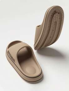 Men's Minimalist Summer Casual Soft Sole Indoor/Outdoor EVA Thick Sole Slip-On Slippers - Khaki - View 3
