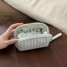 New Fashion Striped Makeup Bag, Portable Travel Cosmetic Storage Bag, Multi-Functional Toiletry Bag - Makeup Bag - View 5