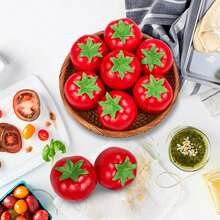 8/10PCS Artificial Tomatoes, Simulated Fruits And Vegetables, Suitable For Home, Kitchen, Festival, Party, Photography, Prop Decoration - Red - View 2