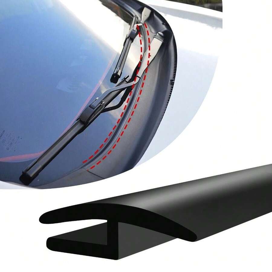 H-Shaped Car Windshield Rubber Seal Strip, Durable Black Rubber Car Windproof Strip, Noise Reduction Automatic Front And Rear Windshield Seal Strip, Suitable For Cars, Trucks, SUVs - H-type - View 1
