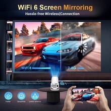 Compact Lightweight Mini Projector Designed For Android Users. Supports 4K High Definition And Local 720P Resolution, Making It An Ideal Choice For Home Theater Setup Due To Its Built-In Application System. - White - View 6