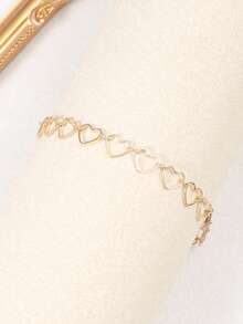 8pcs/1pc Elegant Floral Rhinestone, Heart, Colorful Flower Women's Bracelet Set For Daily Wear And Party - Gold 1488 - View 4