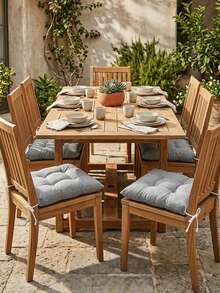 Made In Turkey Cushion 40*40 For Office & Garden & Kitchen Soft With Tie - Beige - View 2