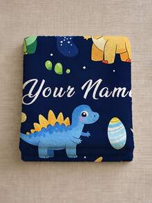 1pc Customized Name Blanket, Personalized Bed Blanket, Butterfly Personalized Blanket, Can Print Name, Personalized Blanket, Cute Blanket, Comfortable Blanket, Home Gift, Birthday Gift, Christmas Gift, Personalized Gift, Gift For Son/Daughter, Gift For Friends, Fleece Throw - Style 2 - View 5