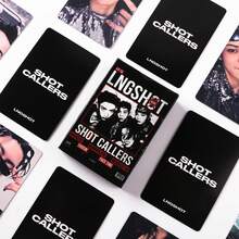 92/55張 K-POP LNGSH0T 4SHOVILLE 專輯小卡，包含 OHYUL、RYUL、WOODIN 與 LOUIS。嘻哈街頭風 K-Pop 周邊商品，高畫質印刷，頂級品質。92件組（60張卡 + 32張貼紙） - 彩色 - 查看 5
