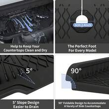 Silicone Faucet Water Splash Guard, Kitchen Sink Faucet Drainage Pad; Anti-Splash Countertop Protection Mat With Drainage Holes, Catches Splashes, Prevents Water Stains. Suitable For Kitchen Sink, Home Kitchen Countertop Daily Use - Multicolor - View 5