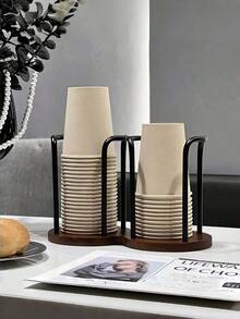 Space Saving Coffee Cup Holder PP Material Detachable Design Tea Cup & Coffee Cup Dispenser For Home Bathroom Office Table Or Coffee Bar Multifunctional Bathroom Rinse Cups Organizer Office Desk Accessories Fall Home Decor - Multicolor - View 8