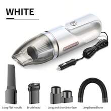 Mini Car Vacuum Cleaner - Powerful Suction, High Performance, Compact & Efficient, 12V Powered - Easily Clean Every Crevice And Groove Of Car Interior - White - View 12