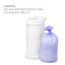 Diaper Pail Plastic Bags, 13-Gallon Capacity, Single Pack, Disposable Baby Waste Bags, Made From 50%  Material, Each Bag Holds Up To 50 - Violet - View 6